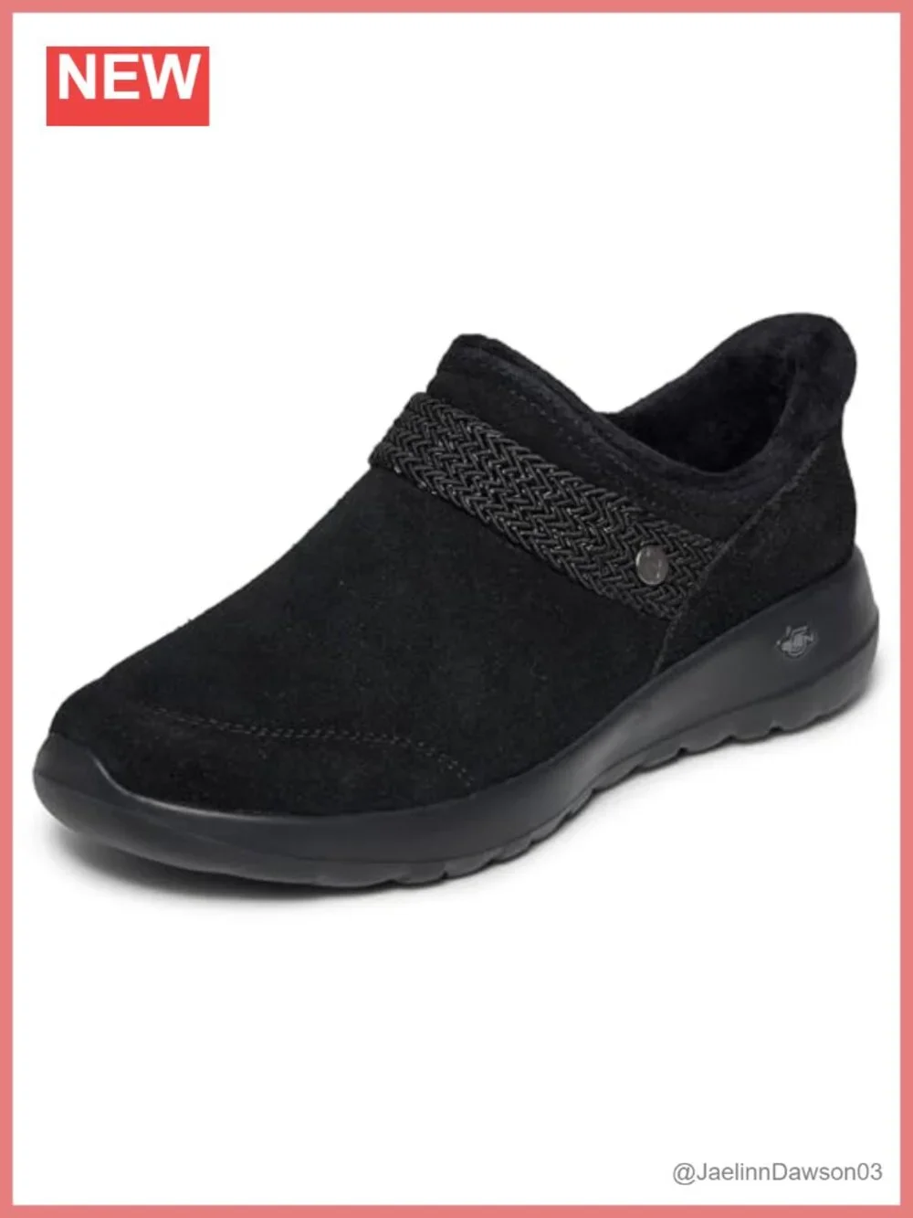 Suede Hands Free Slip-On Shootie with Webbing Belt Heel Pillow